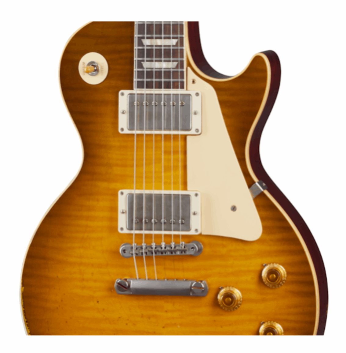 Gibson 1959 Les Paul Standard Reissue Heavy Aged  Electric Guitar, Golden Poppy Burst (LPR59HAGPBNH1)