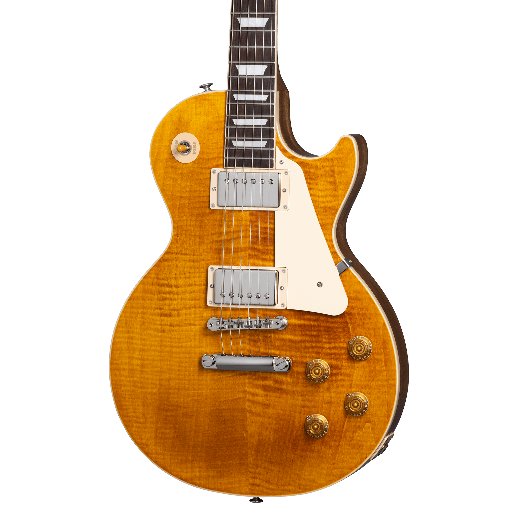 Gibson Les Paul Standard 50s Figured Top Electric Guitar - Honey Amber | Zoso Music Sdn Bhd