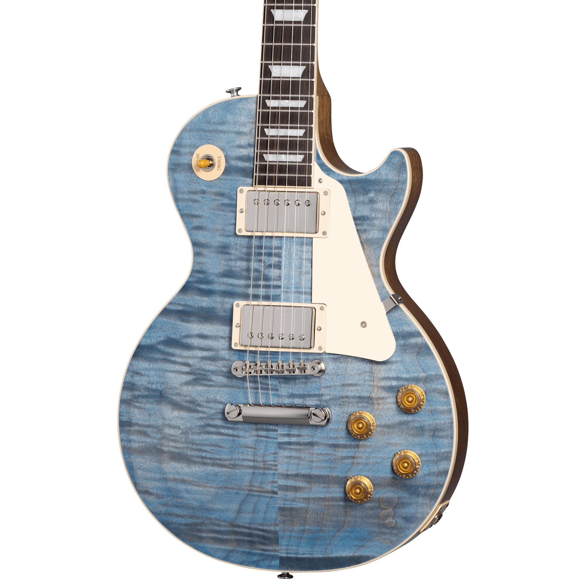 Gibson Les Paul Standard 50s Figured Top Electric Guitar - Ocean Blue | Zoso Music Sdn Bhd