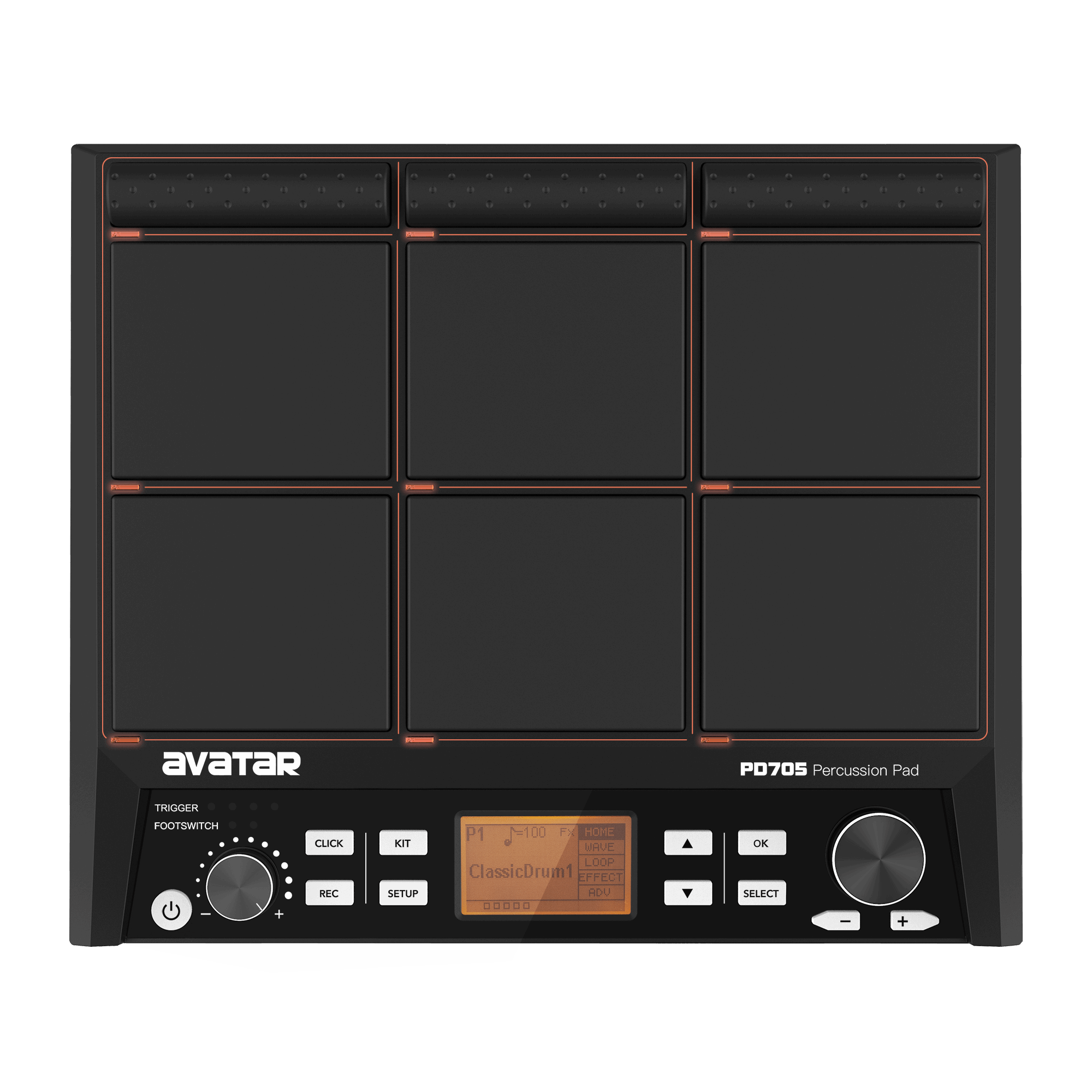 Avatar PD705 Electronic Percussion Pad with Pedals & Stand