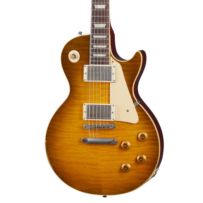 Gibson 1959 Les Paul Standard Reissue Heavy Aged  Electric Guitar, Golden Poppy Burst (LPR59HAGPBNH1)