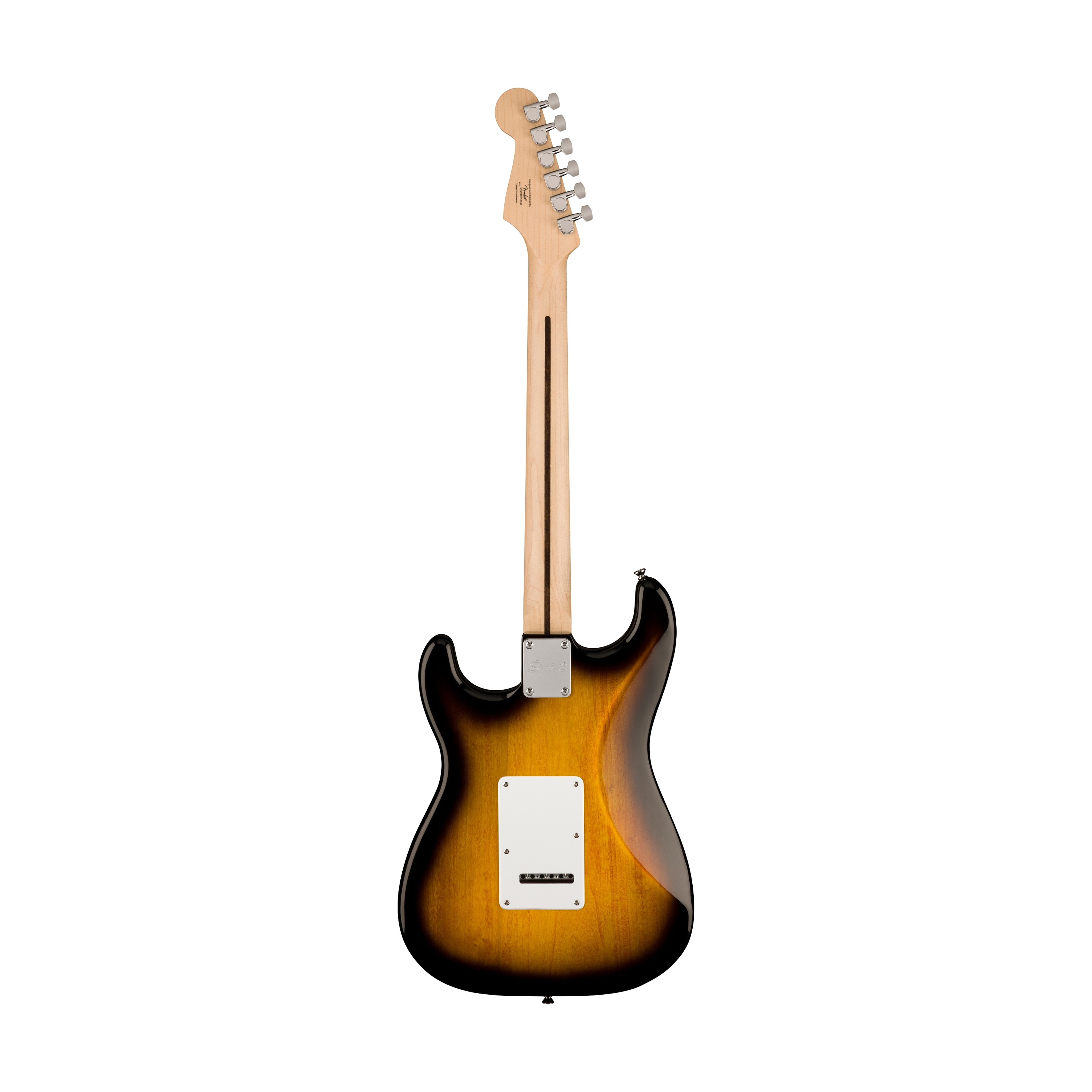 Squier Sonic Stratocaster Electric Guitar Bundle w/White Pickguard, Maple FB, 2-Color Sunburst