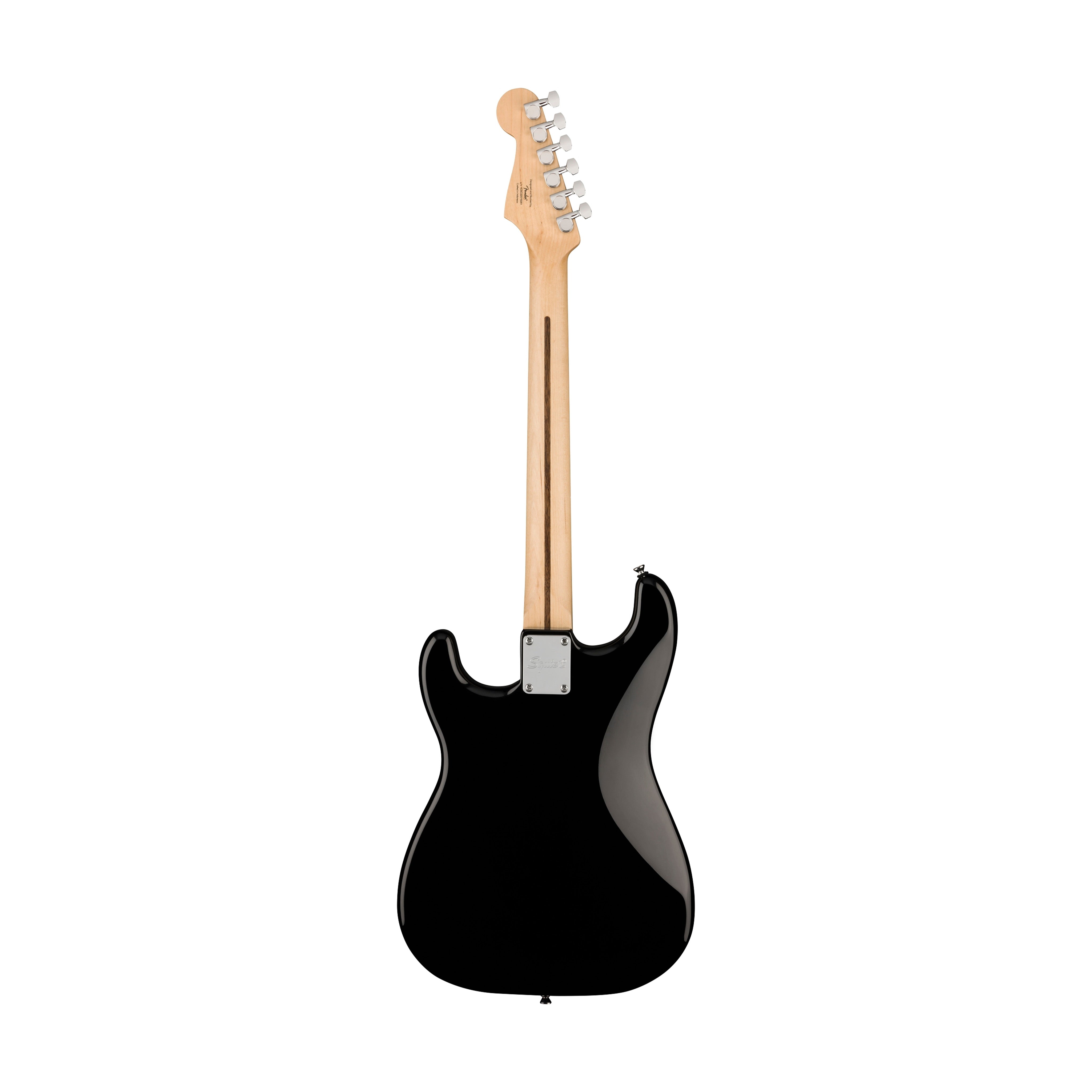 Squier Sonic Stratocaster HT H Electric Guitar Bundle w/Black Pickguard, Laurel FB, Black