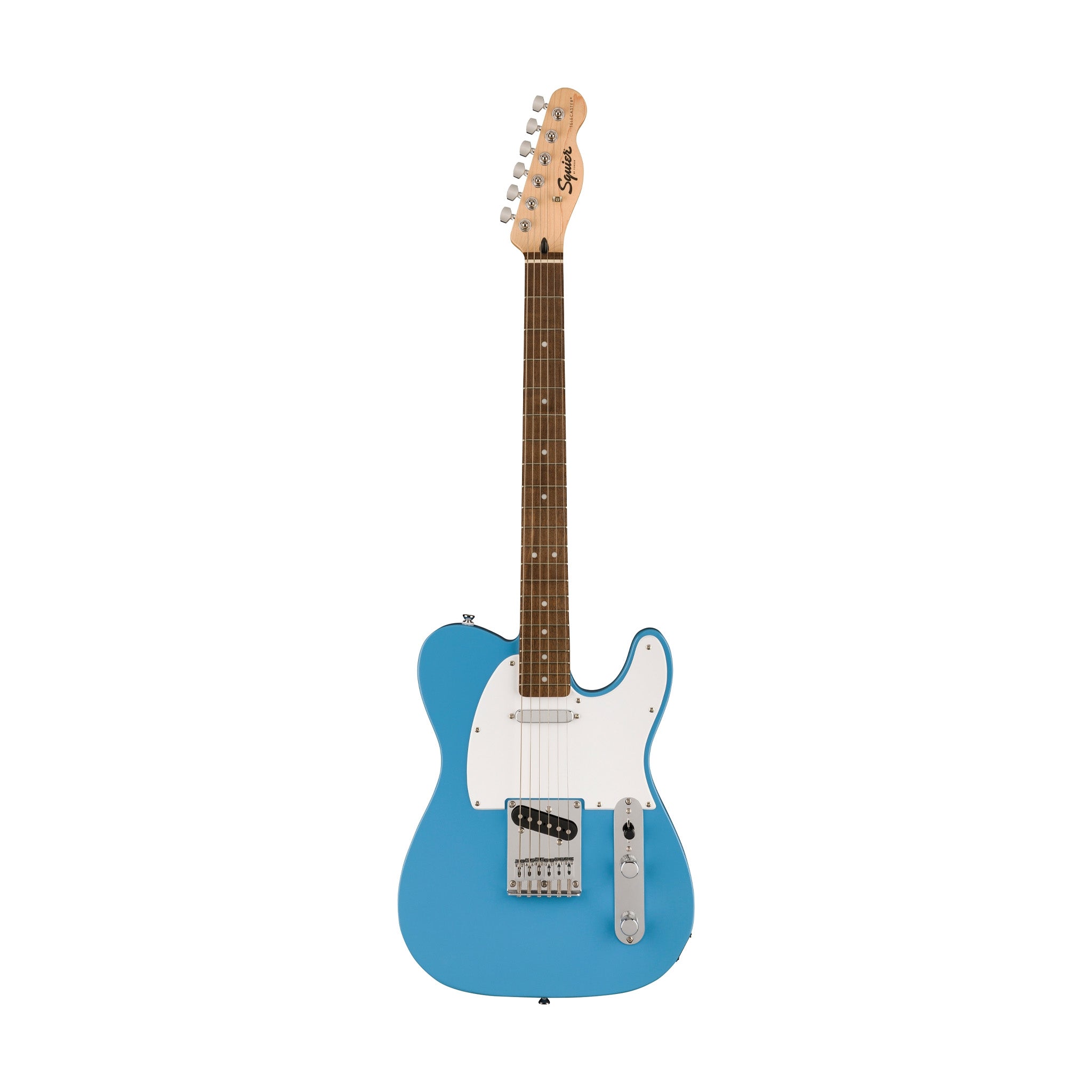 Squier Sonic Telecaster Electric Guitar Bundle w/White Pickguard, Laurel FB, California Blue