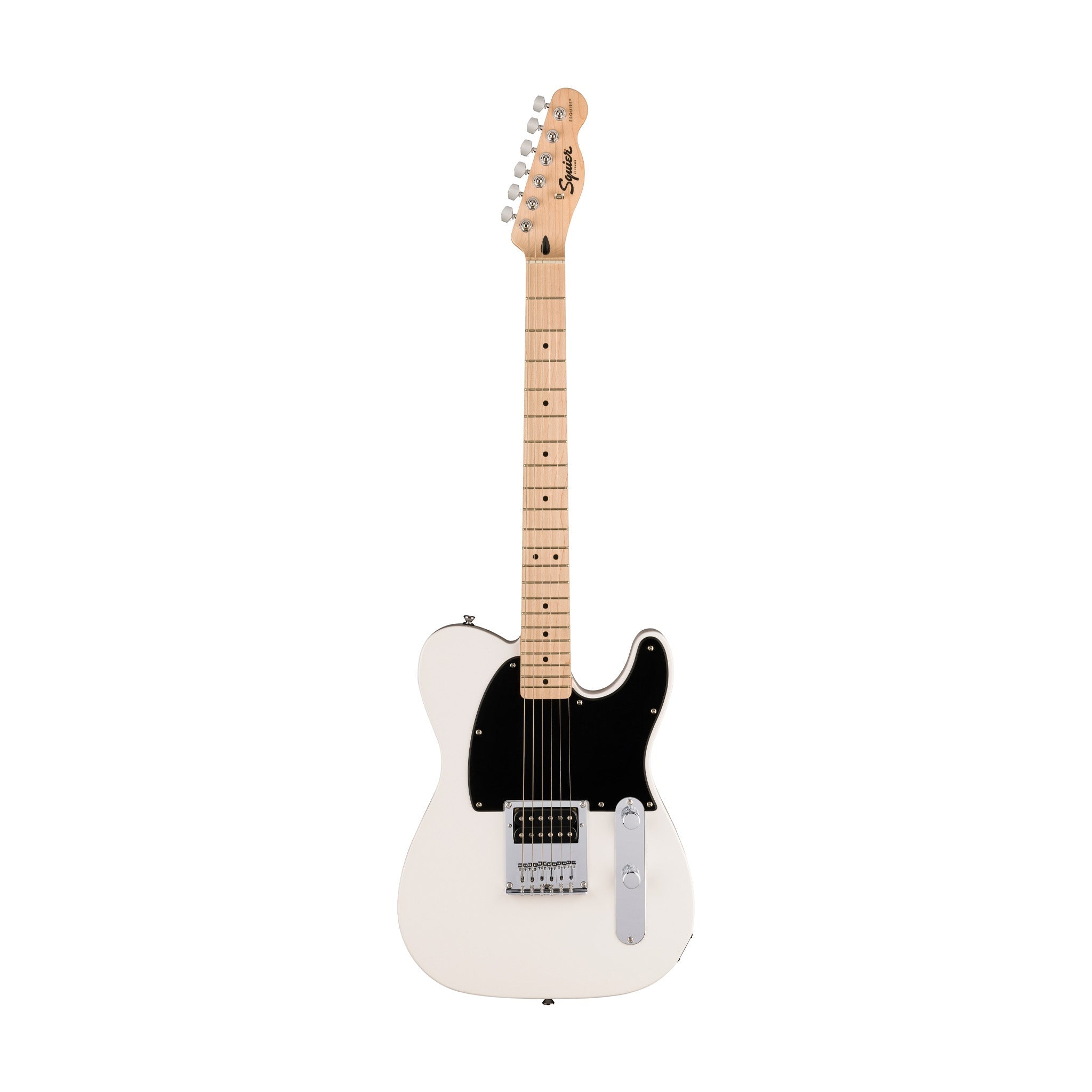 Squier Sonic Esquire H Electric Guitar Bundle w/Black Pickguard, Maple FB, Arctic White