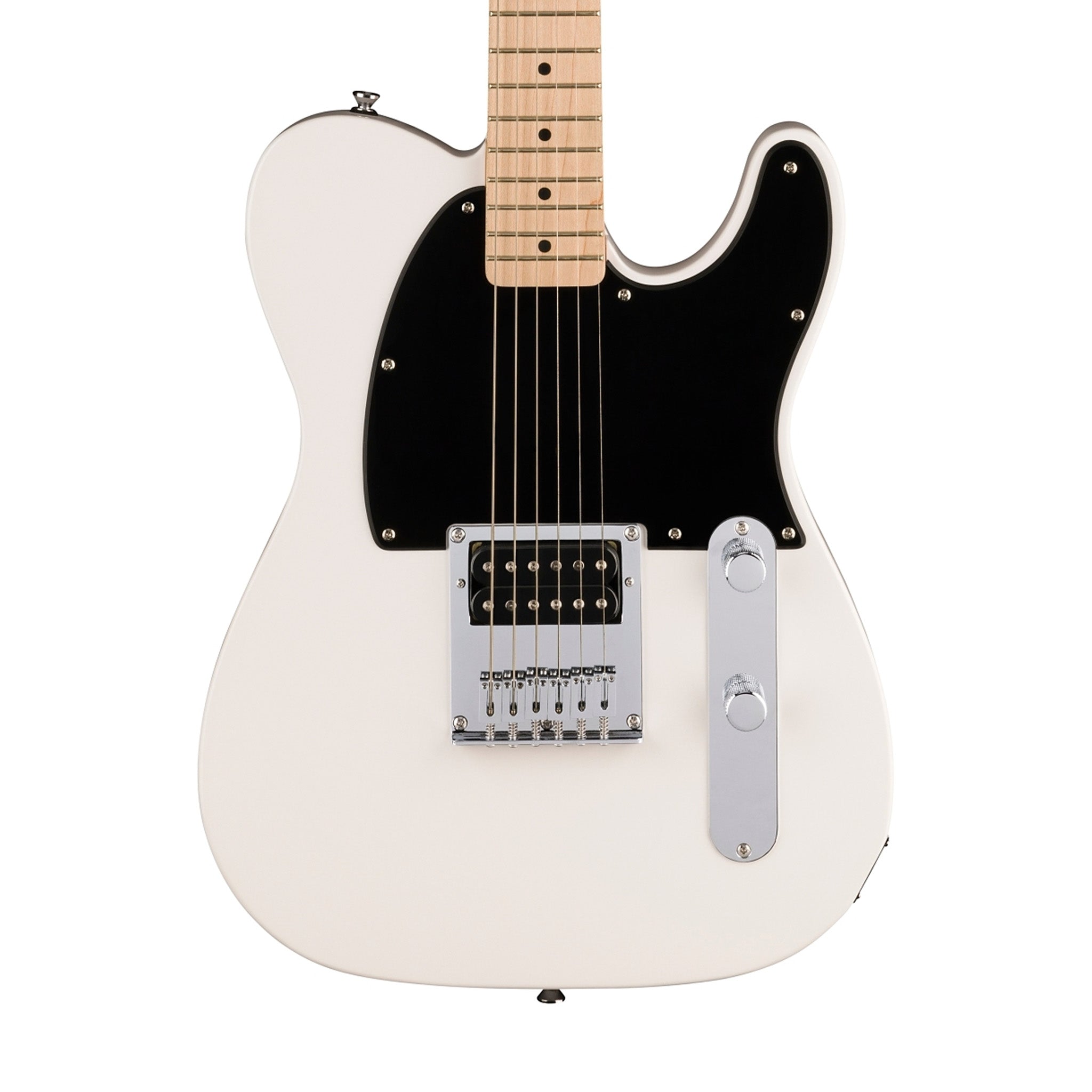 Squier Sonic Esquire H Electric Guitar Bundle w/Black Pickguard, Maple FB, Arctic White