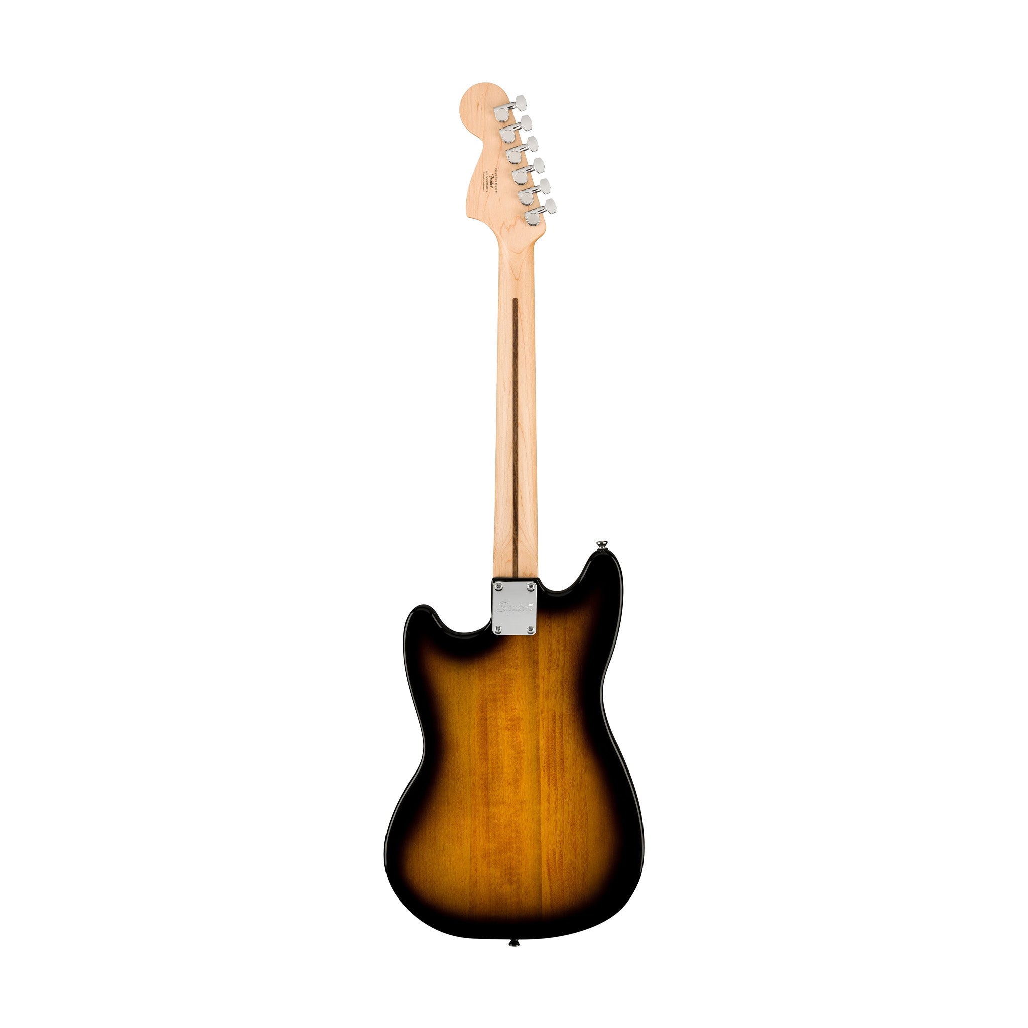 Squier Sonic Mustang Electric Guitar Bundle w/White Pickguard, Maple FB, 2-Color Sunburst