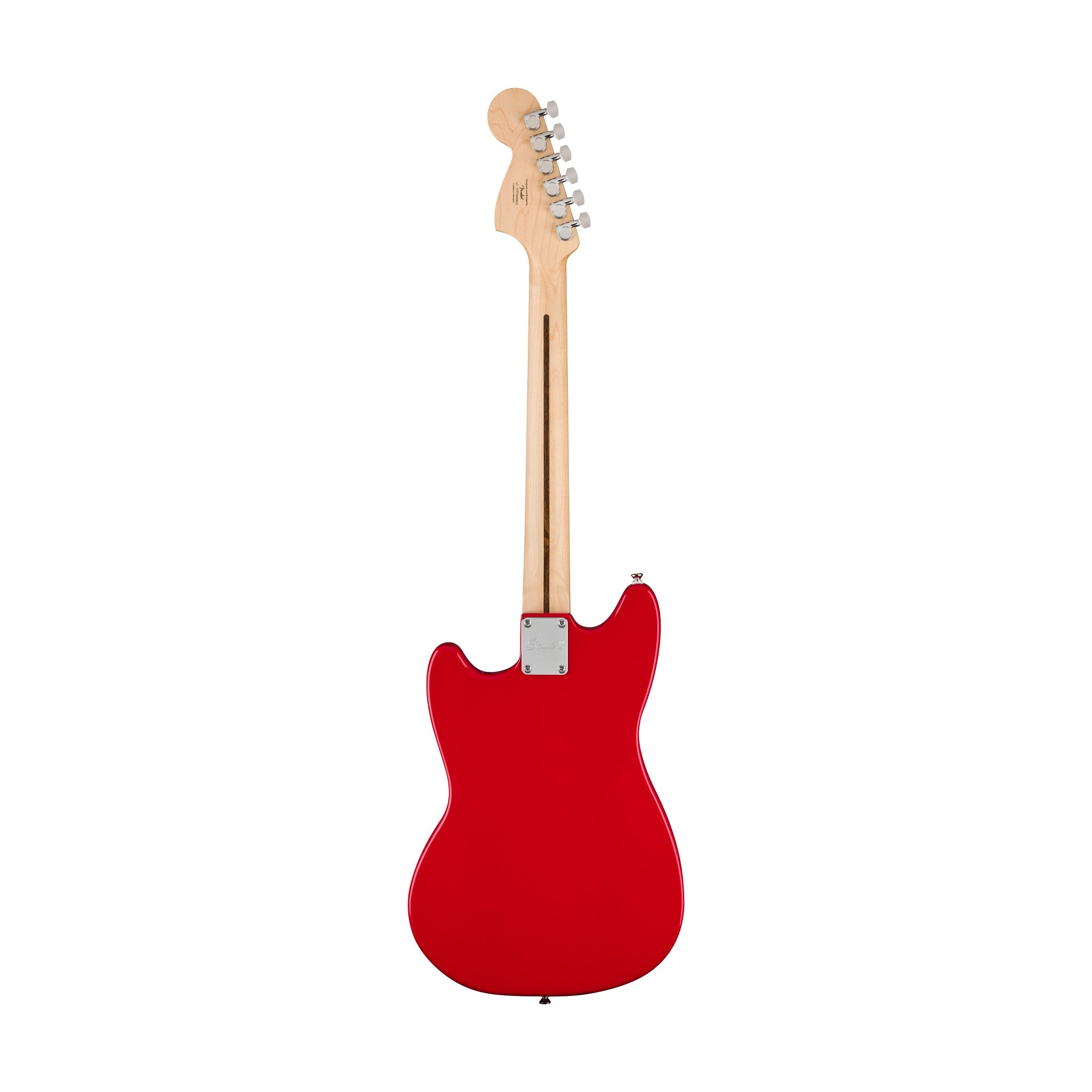 Squier Sonic Mustang Electric Guitar Bundle w/White Pickguard, Maple FB, Torino Red