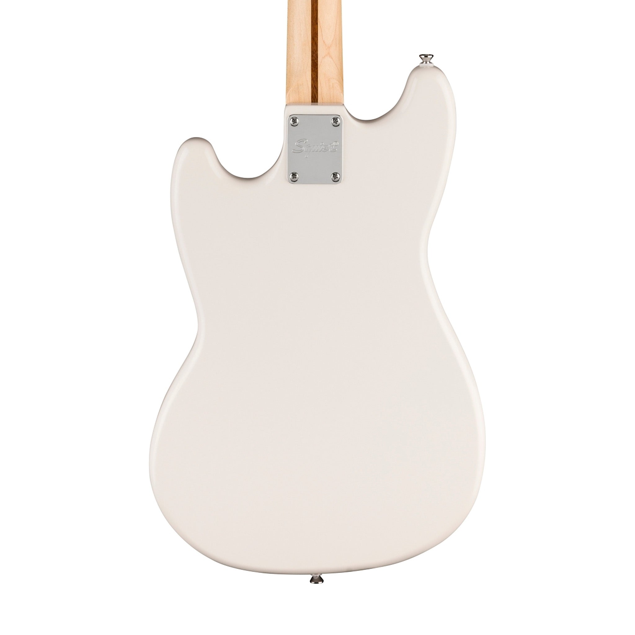 Squier Sonic Bronco Bass Guitar Bundle w/White Pickguard, Maple FB, Arctic White