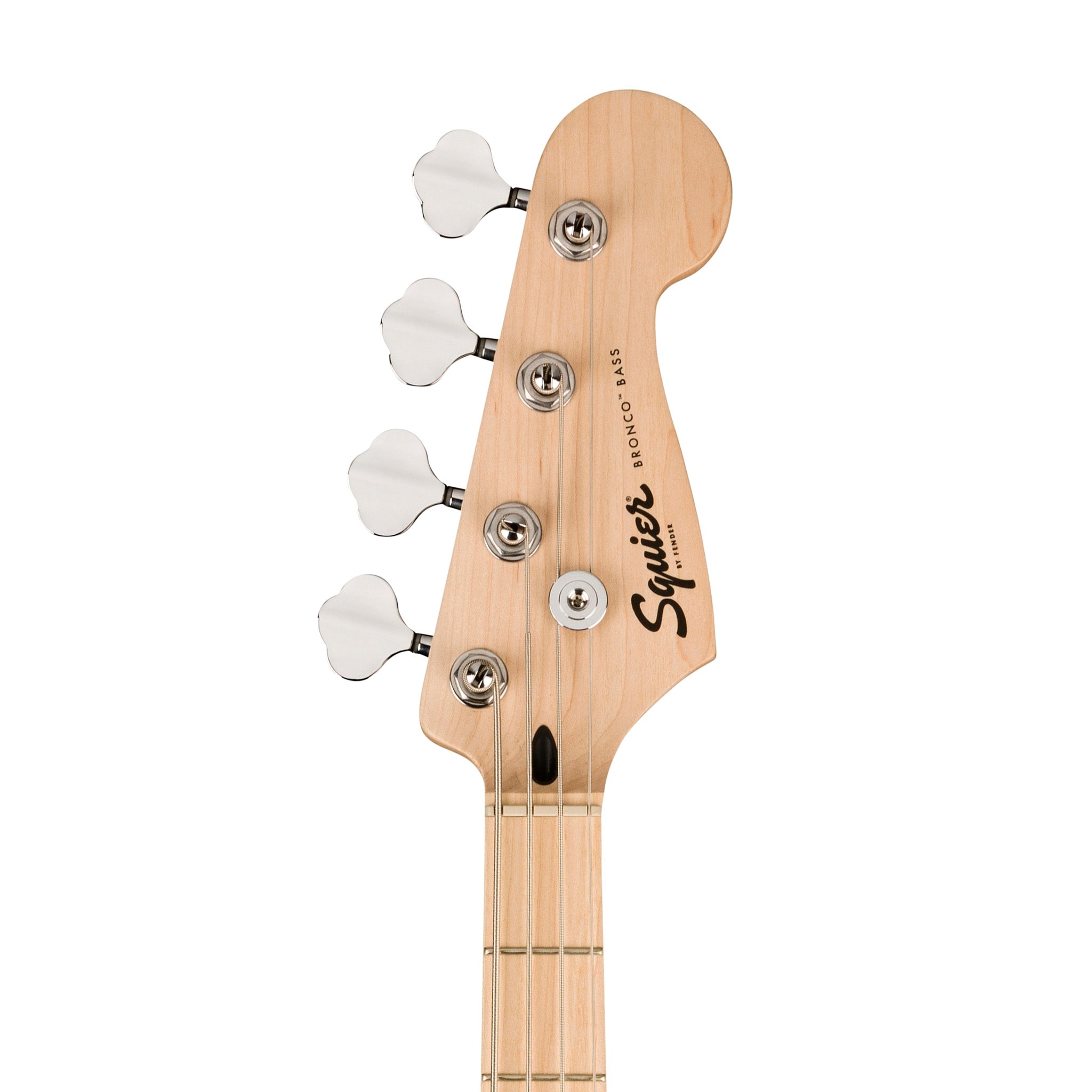 Squier Sonic Bronco Bass Guitar Bundle w/White Pickguard, Maple FB, Arctic White