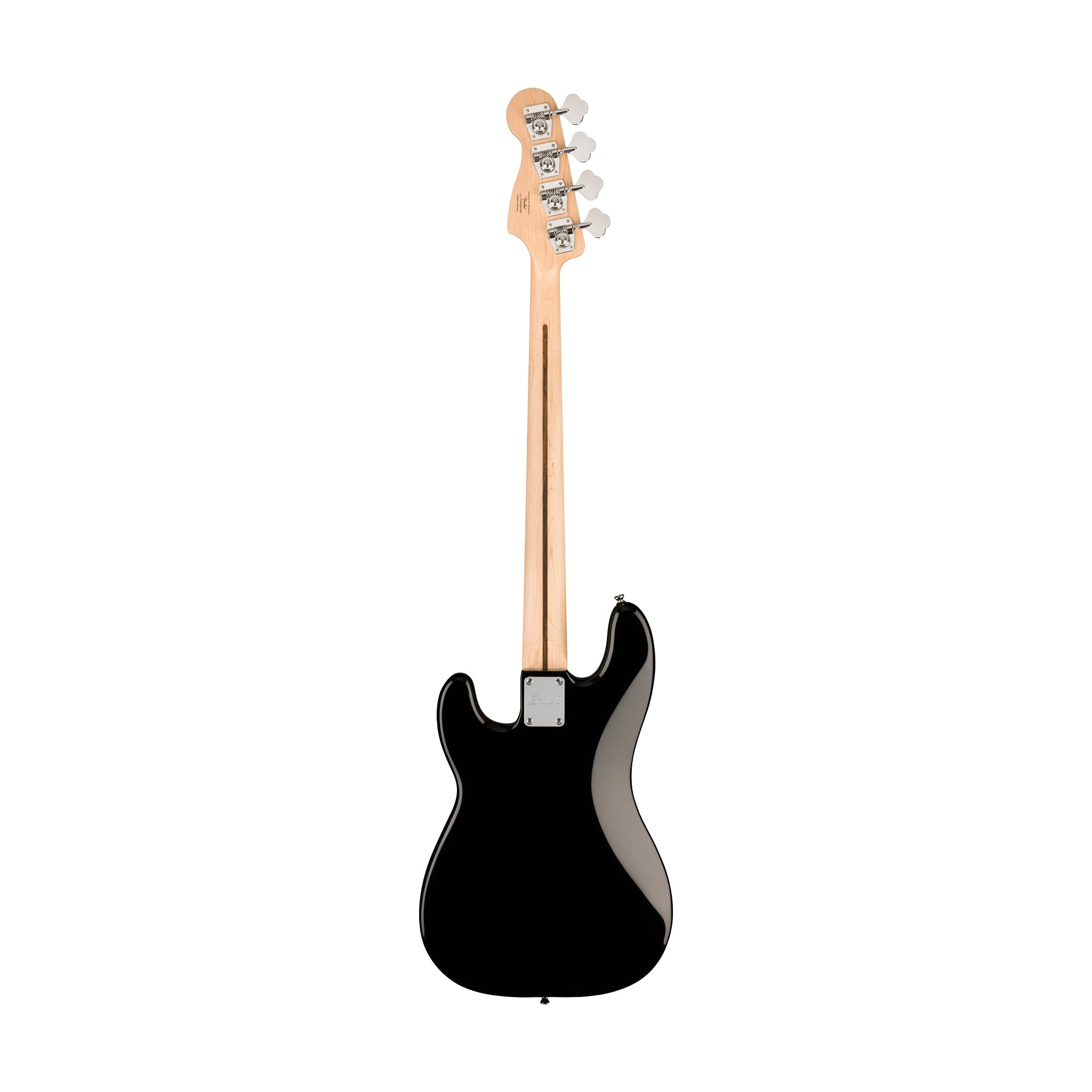 Squier Sonic Precision Bass Guitar Bundle w/White Pickguard, Laurel FB, Black