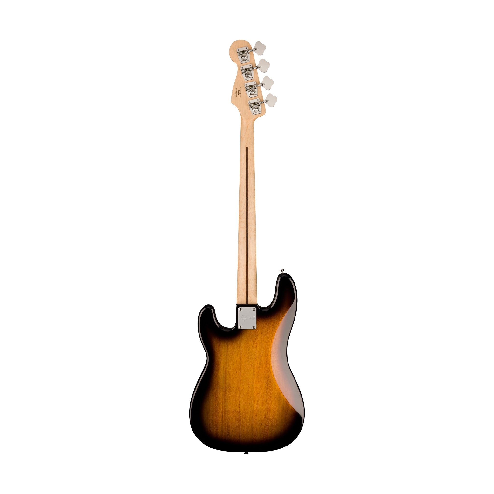 Squier Sonic Precision Bass Guitar Bundle w/White Pickguard, Maple FB, 2-Color Sunburst