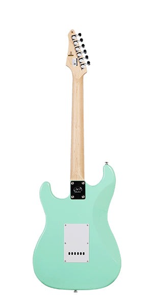 J&D ST-DS10S Stratocaster Electric Guitar, Green Mint
