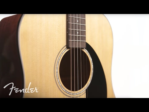 Fender CD-60SCE Dreadnought Acoustic Guitar, Walnut FB, Natural